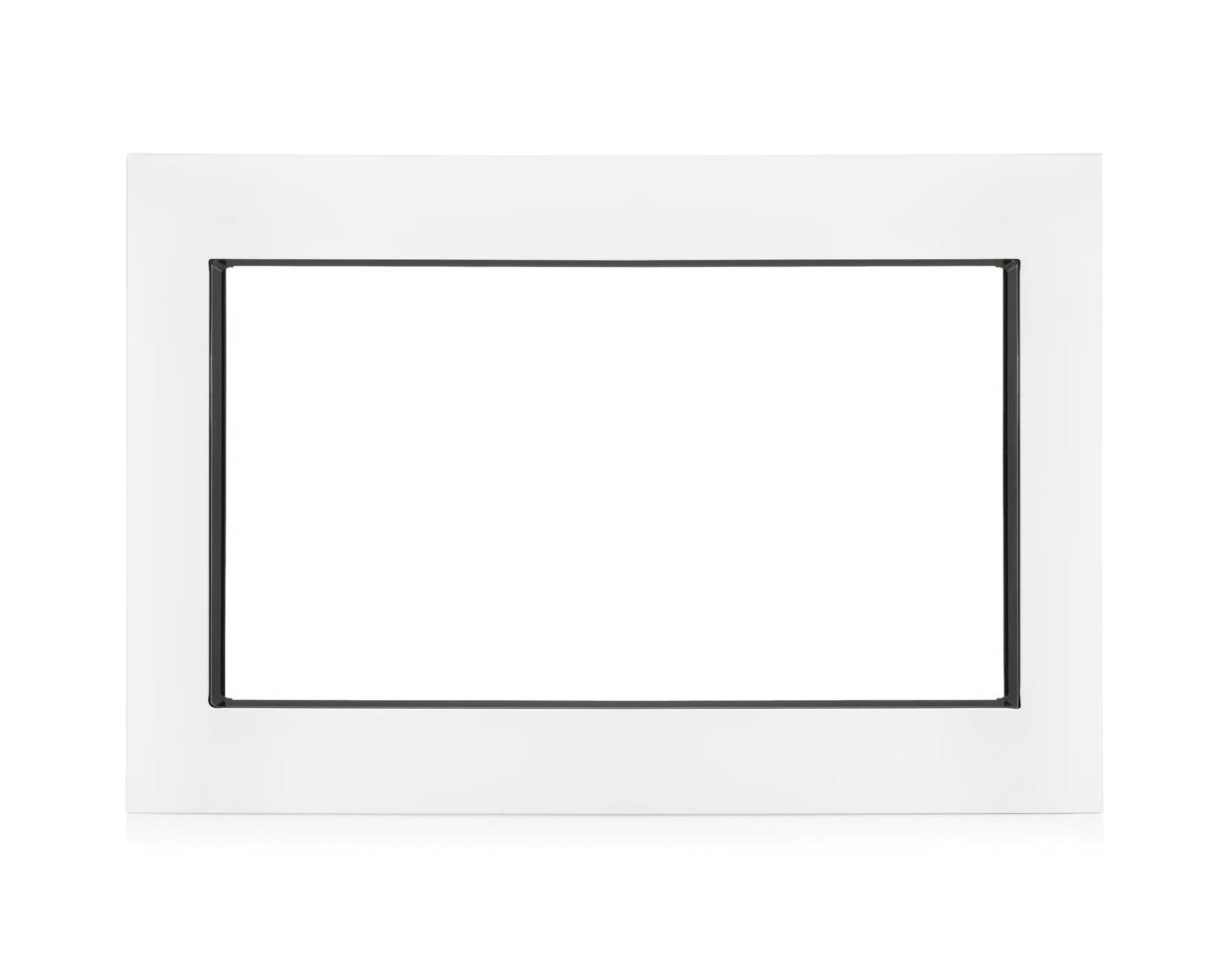 White microwave trim kit with smooth finish for built-in installation from appliance parts and kitchenware collections