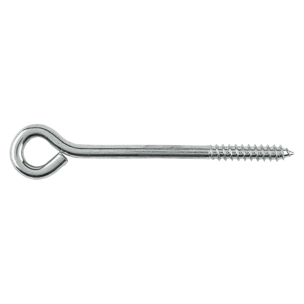 Zinc-plated 1/4 inch by 5 inch lag screw eye for hardware, hooks & eyes, and fasteners under $50 collections