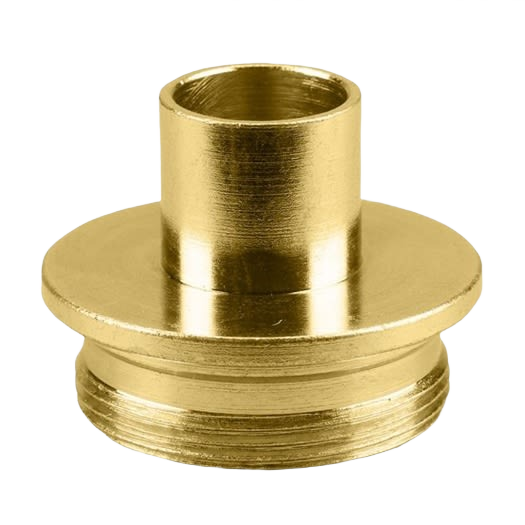 Brass router guide bushing with precise internal and external diameter for tools and home improvement projects