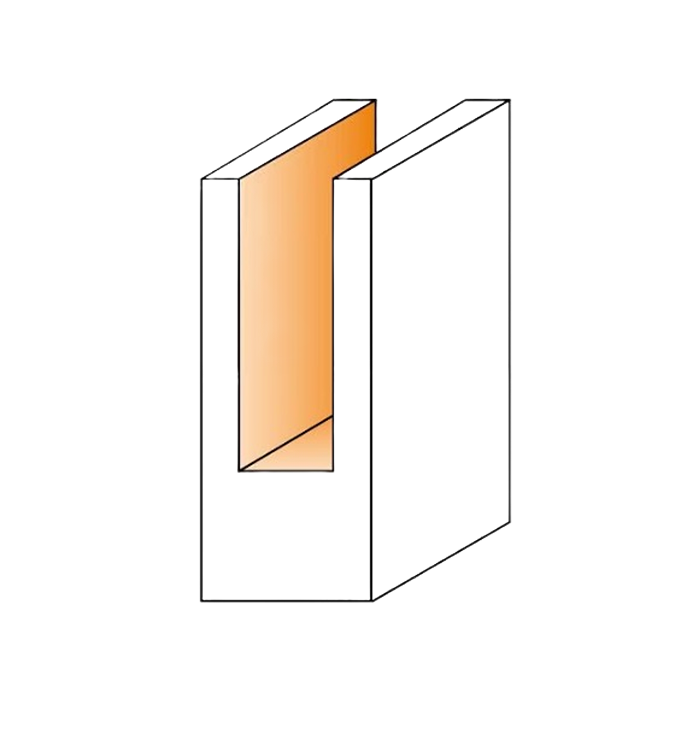 CMT Orange Tools 1/2” x 1-1/4" x 2-3/4" Straight Bits, Long Series, 1/4” Shank