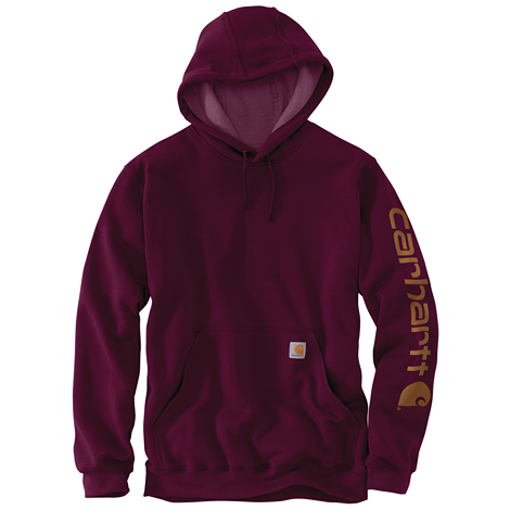 Carhartt Men's Loose Fit Midweight Logo Sleeve Graphic Hoodie