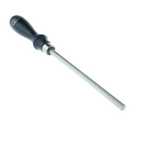 Cryogenically treated burnisher with black ergonomic handle for woodworking tool accessories and home improvement tasks