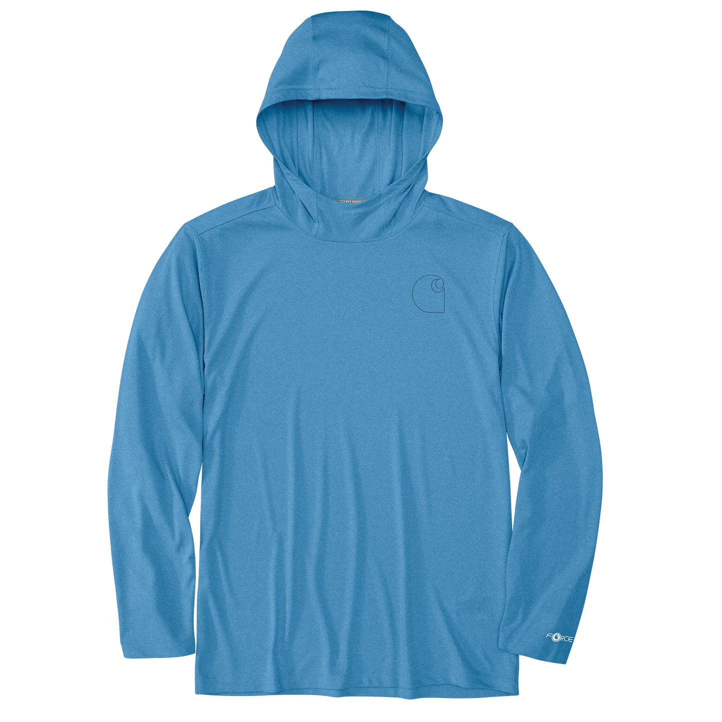 Carhartt Men's Force Sun Defender Lightweight Long-Sleeve Hooded Logo Graphic T-Shirt