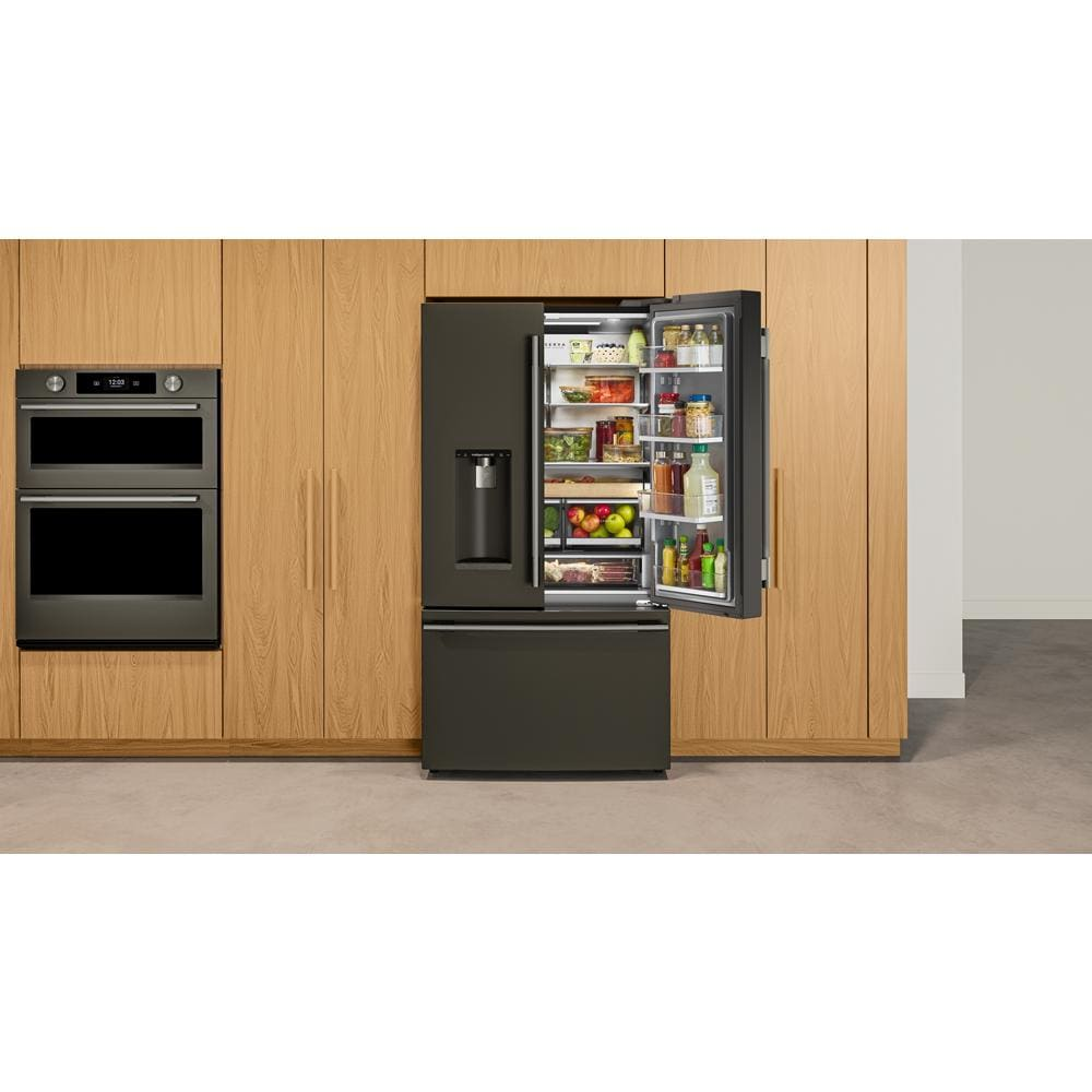 23 Cu. Ft. 36-Inch Counter-Depth French Door Refrigerator with Intelligent Auto Fill in Black Ore