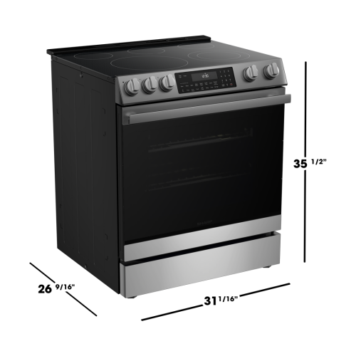 6.3 CF / 30" Electric Slide-In Range, Convection, AirFry