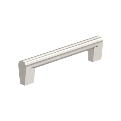 Satin nickel cabinet pull with 5-1/16-inch center spacing for hardware and furniture accessories under $50 collections