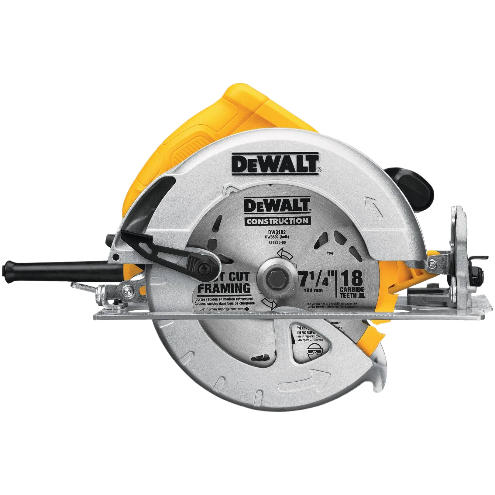 Lightweight 7-1/4 inch circular saw with carbide teeth blade for precision cutting in power tools and home improvement tasks
