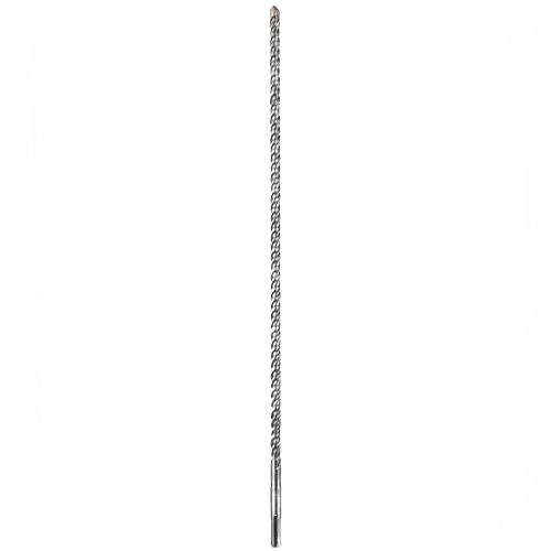 Long SDS-plus rotary hammer bit with carbide tip for heavy-duty drilling in power tool and drill bit accessories collections