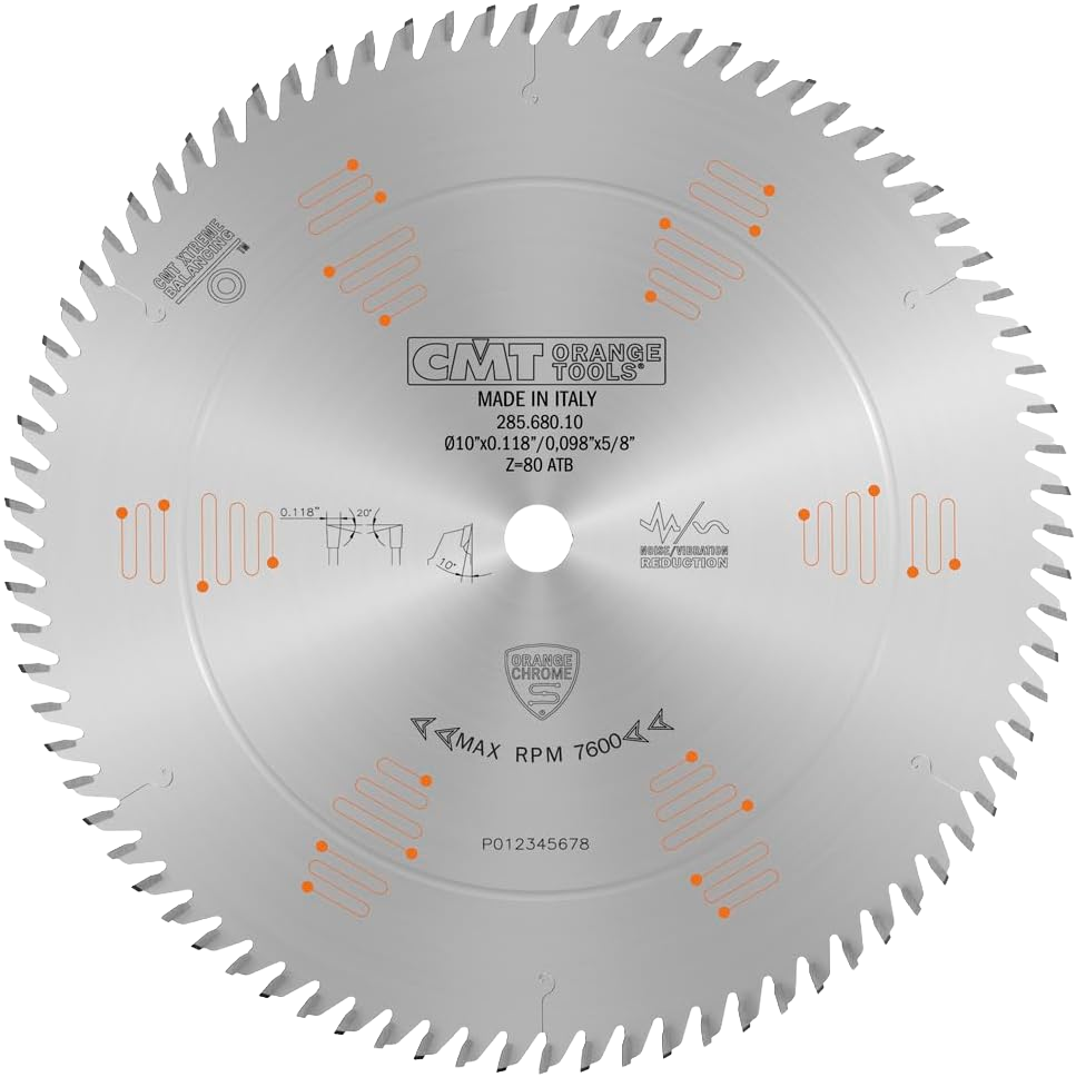 CMT Orange Tools 10" 80T Ultra Finish Saw Blade
