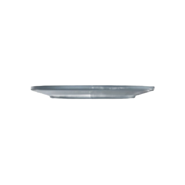 Gray metal sheave with smooth edge and central mounting holes for mechanical and agricultural equipment repair tasks
