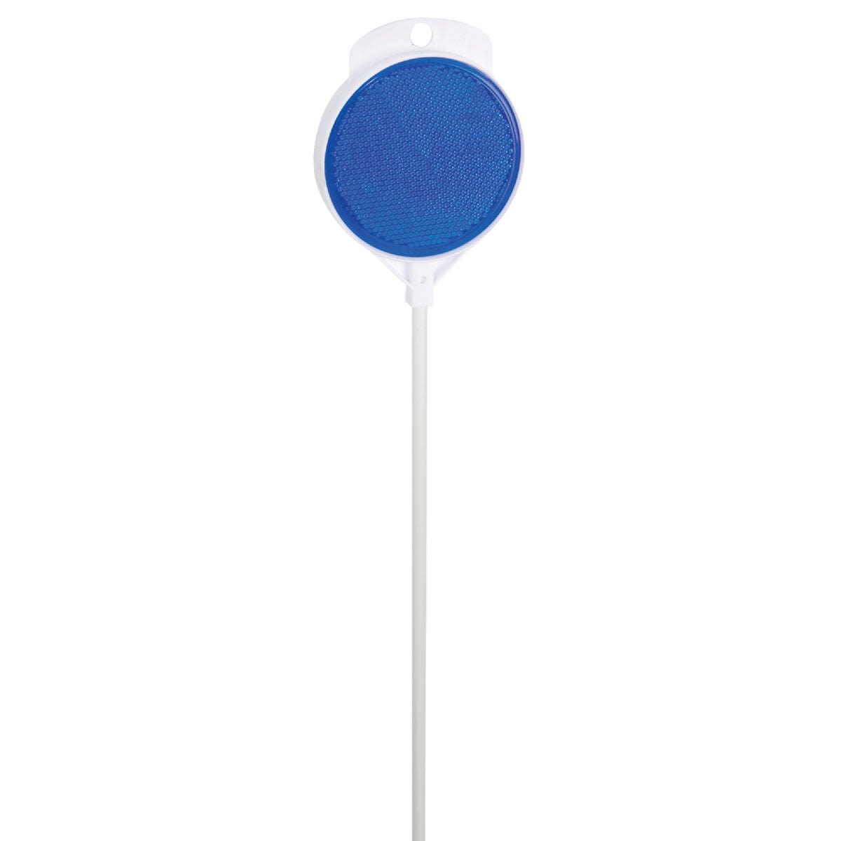 Blue fiberglass driveway marker with reflective head for enhanced safety in home improvement and traffic supplies collections