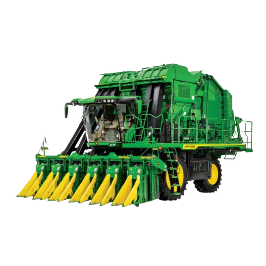 Green and yellow model cotton picker toy with detailed harvesting header in Vehicles & Remote Controlled Toys collection