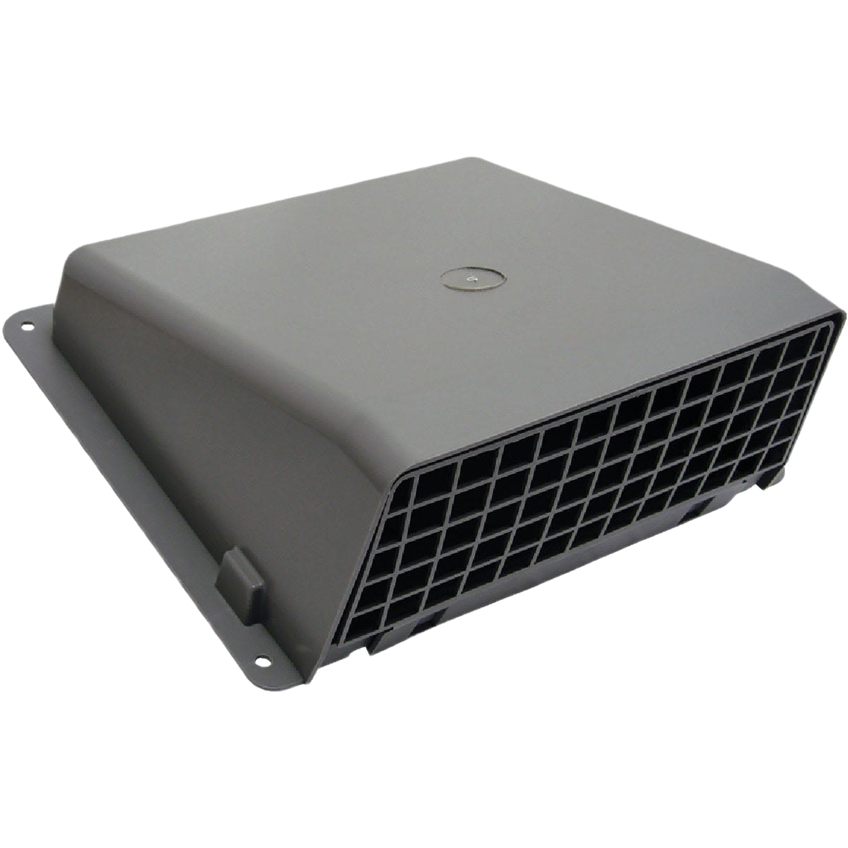 Gray plastic wall cap with vent grille and mounting flange for appliance parts and dryer accessories under $50 collections