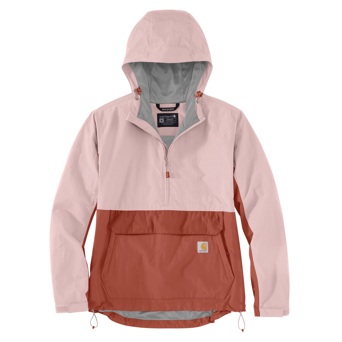 Carhartt Women's Rockford Anorak - Soft Rose/Saddle Red, 2X