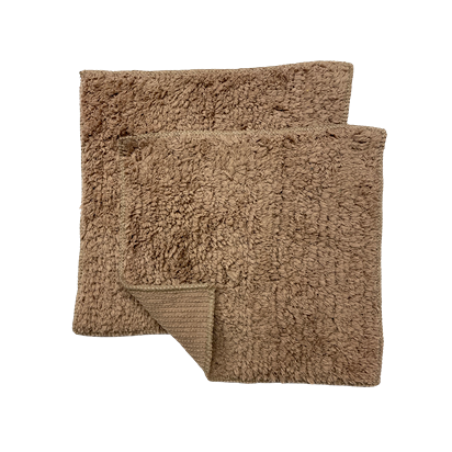 Two tan cotton chenille dish towels with textured shaggie fabric for kitchen and home use under $50 collections