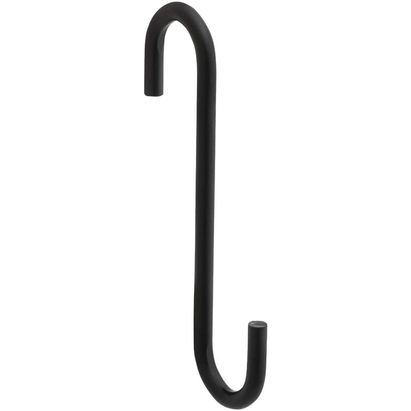 Black steel modern small S-hook plant hanger for home improvement and tool organization tasks