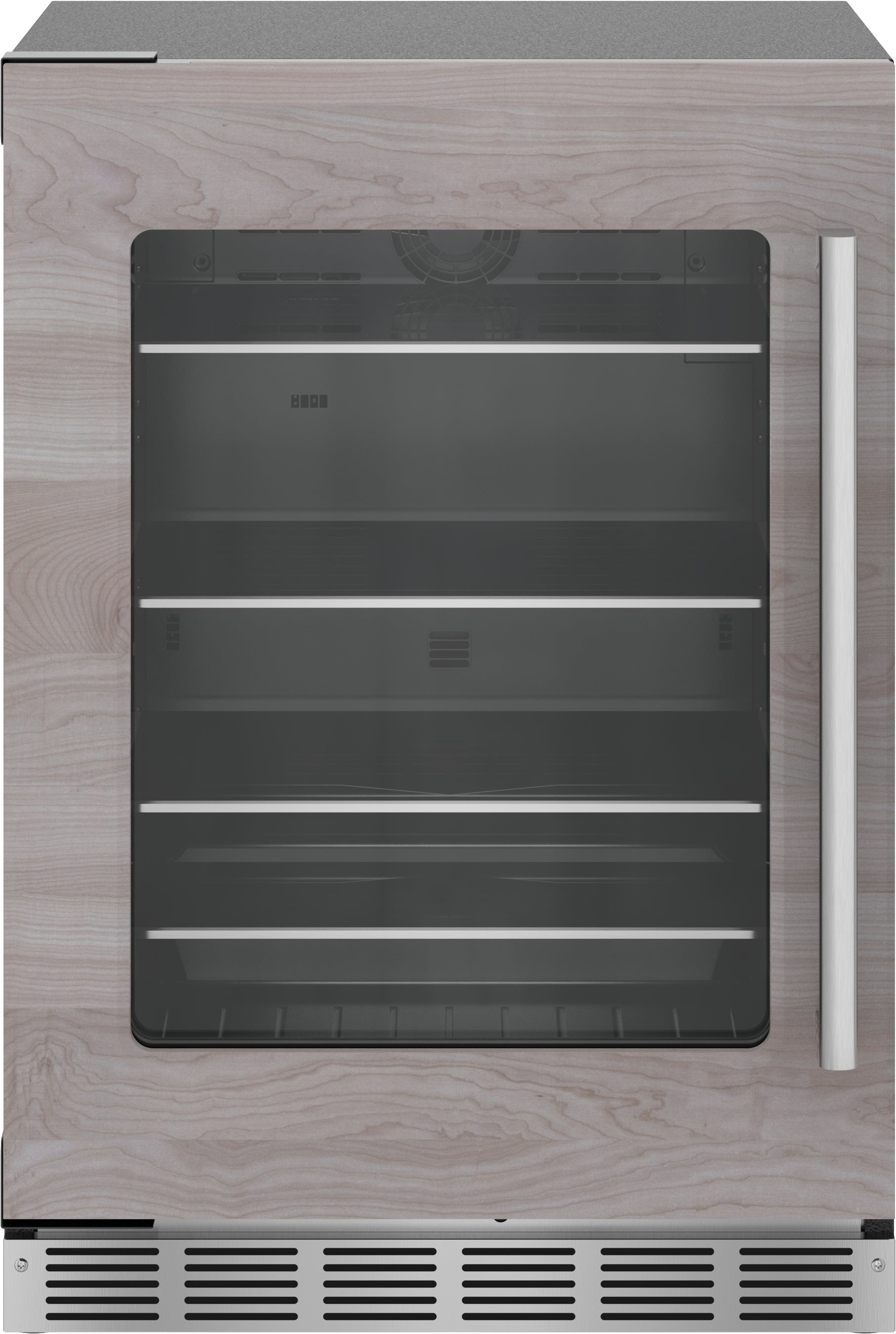 Under-counter panel-ready refrigerator with glass door, left hinge, stainless steel handle in Thermador Appliances collection