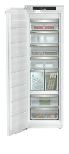 Tall built-in freezer with multiple transparent drawers and compartments, part of Refrigerators and Kitchen & Kitchenware collections