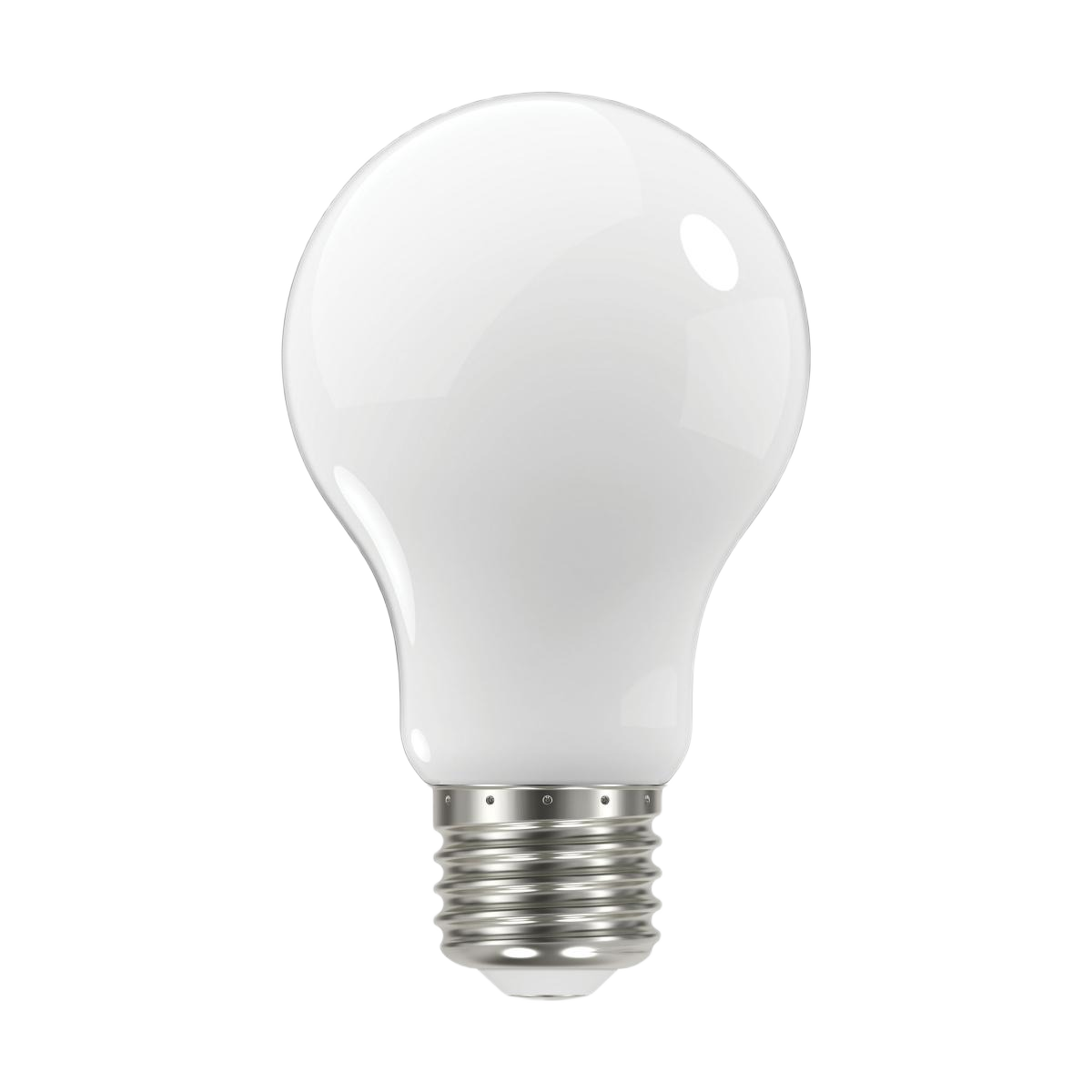 White A19 LED light bulb with medium base for home lighting and electrical fixtures under $50 collections