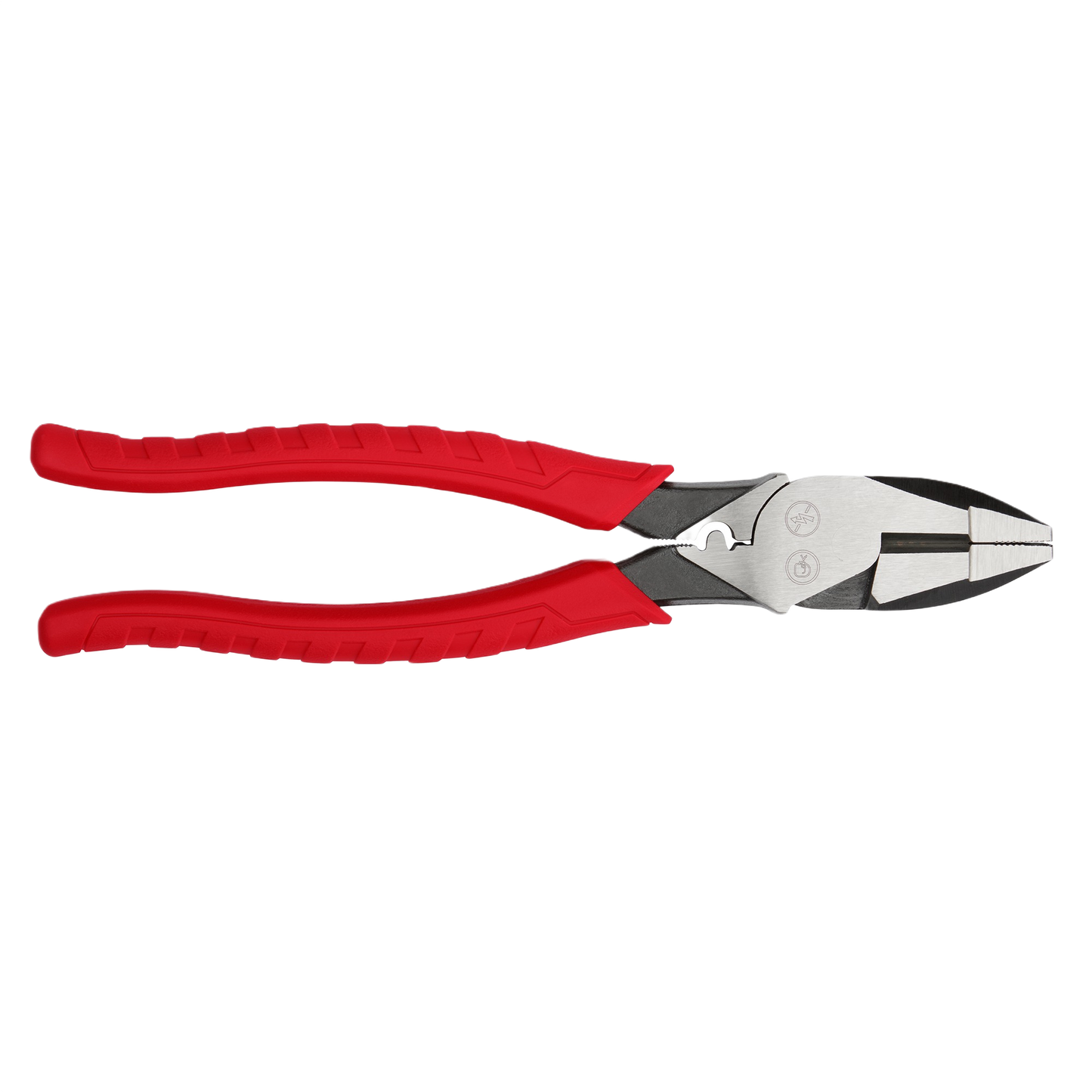 9-inch lineman’s pliers with red comfort grip handles and integrated crimper for durable hand tool use in woodworking collections