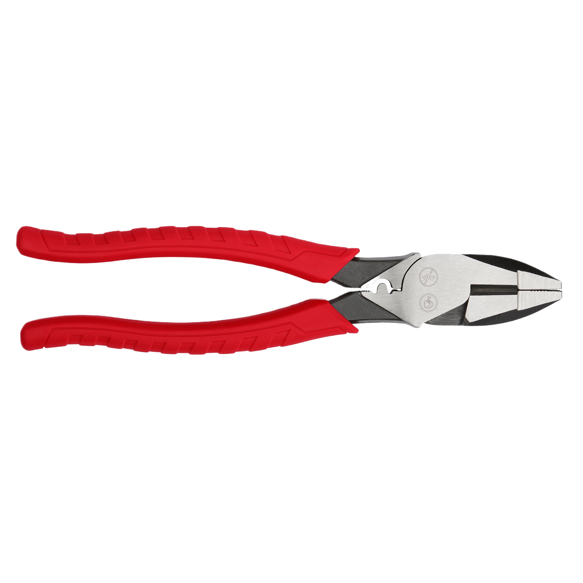 9-inch lineman’s pliers with red comfort grip handles and integrated crimper for durable hand tool use in woodworking collections