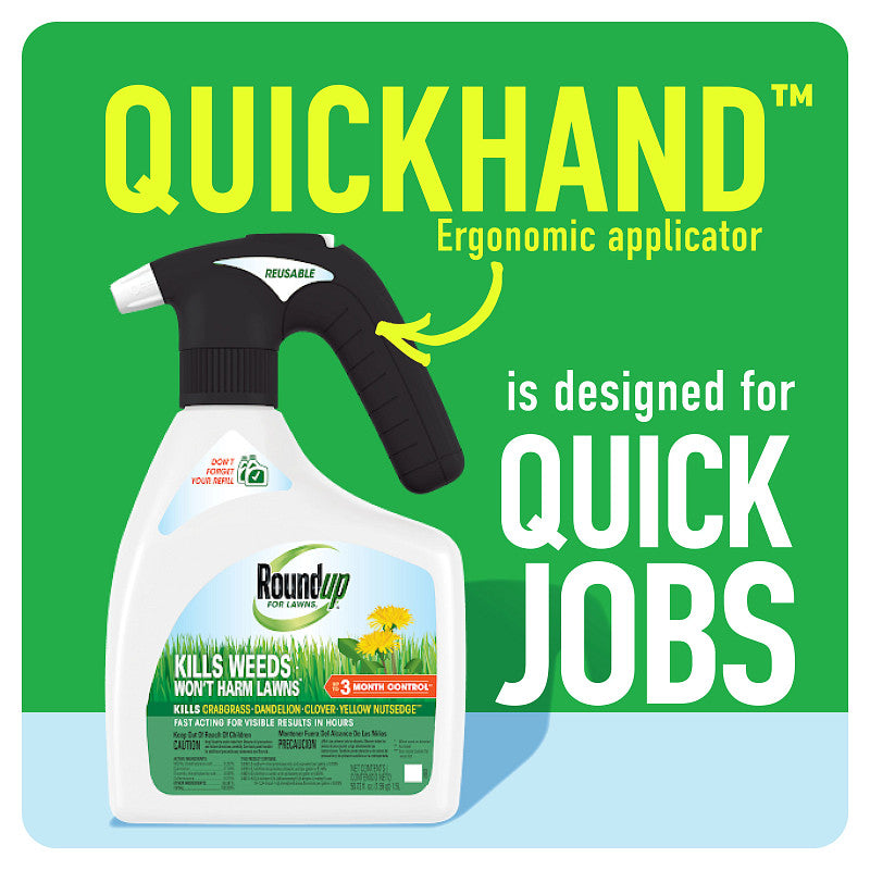 Roundup 1.5L Ready To Use Quickhand Northern Weed & Grass Killer