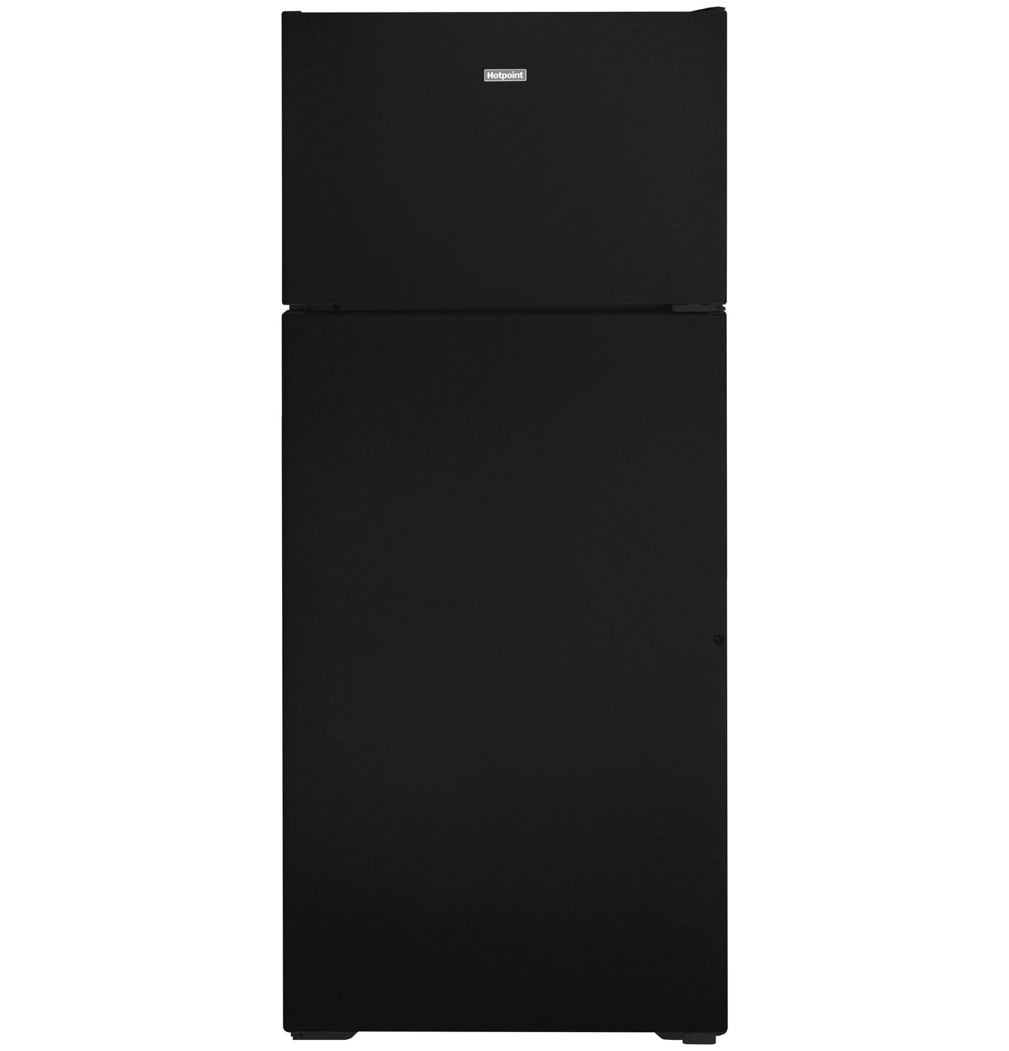 Matte black top-freezer refrigerator with recessed handles in kitchen appliances and top freezer refrigerators collection