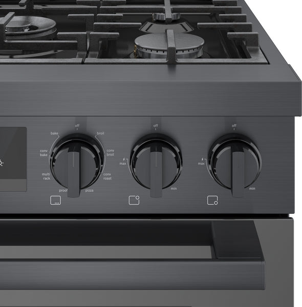 800 Series, Dual Fuel Freestanding Range, 30'', Black Stainless Steel