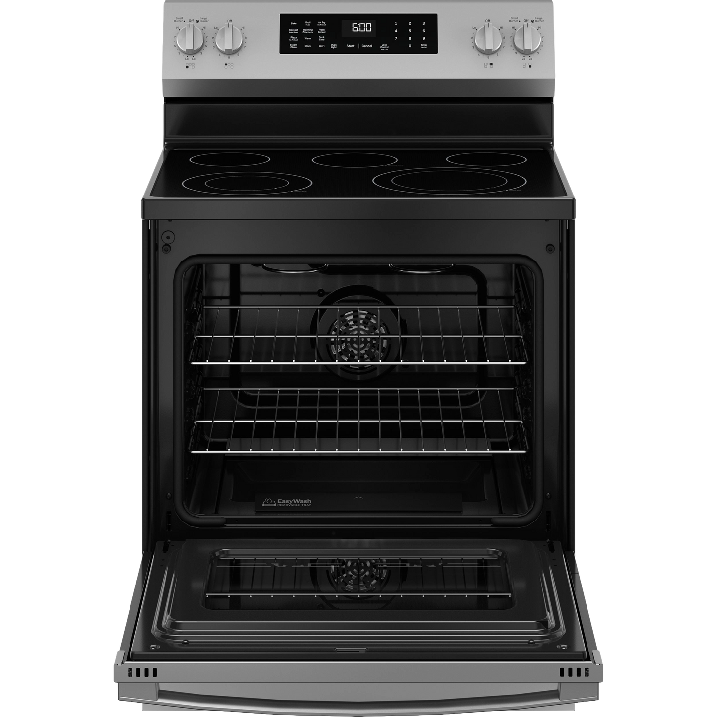 GE® ENERGY STAR® 30" Free-Standing Electric Convection Range with No Preheat Air Fry and EasyWash™ Oven Tray