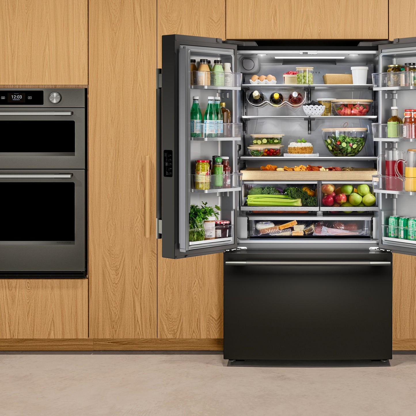24 Cu. Ft. 36-Inch Counter-Depth French Door Refrigerator with Internal Water Dispenser in Black Ore