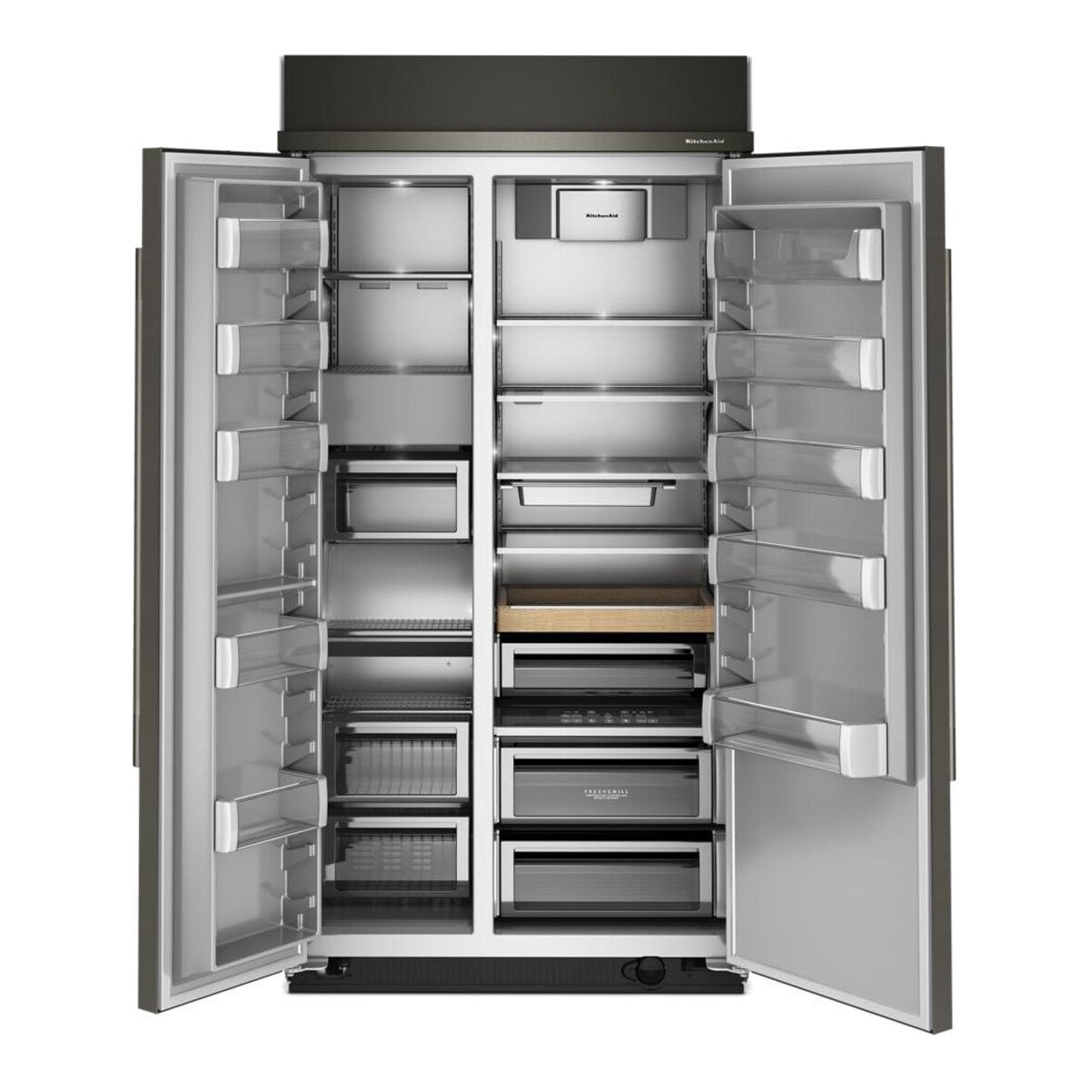 25.5 Cu. Ft. 42-Inch Built-In Side-by-Side Refrigerator with Signature Platinum Interior in Black Ore