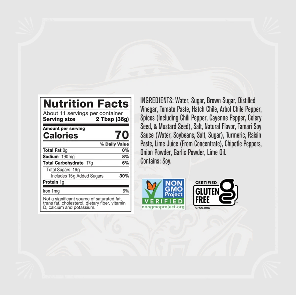 Rufus Teague Tres Chiles Pica Dulce BBQ Sauce, 14 oz.