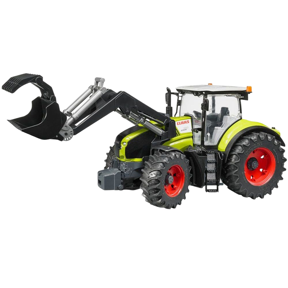 Green and red Bruder Claas tractor toy with front loader arm in Vehicles & Remote Controlled Toys collection under $100