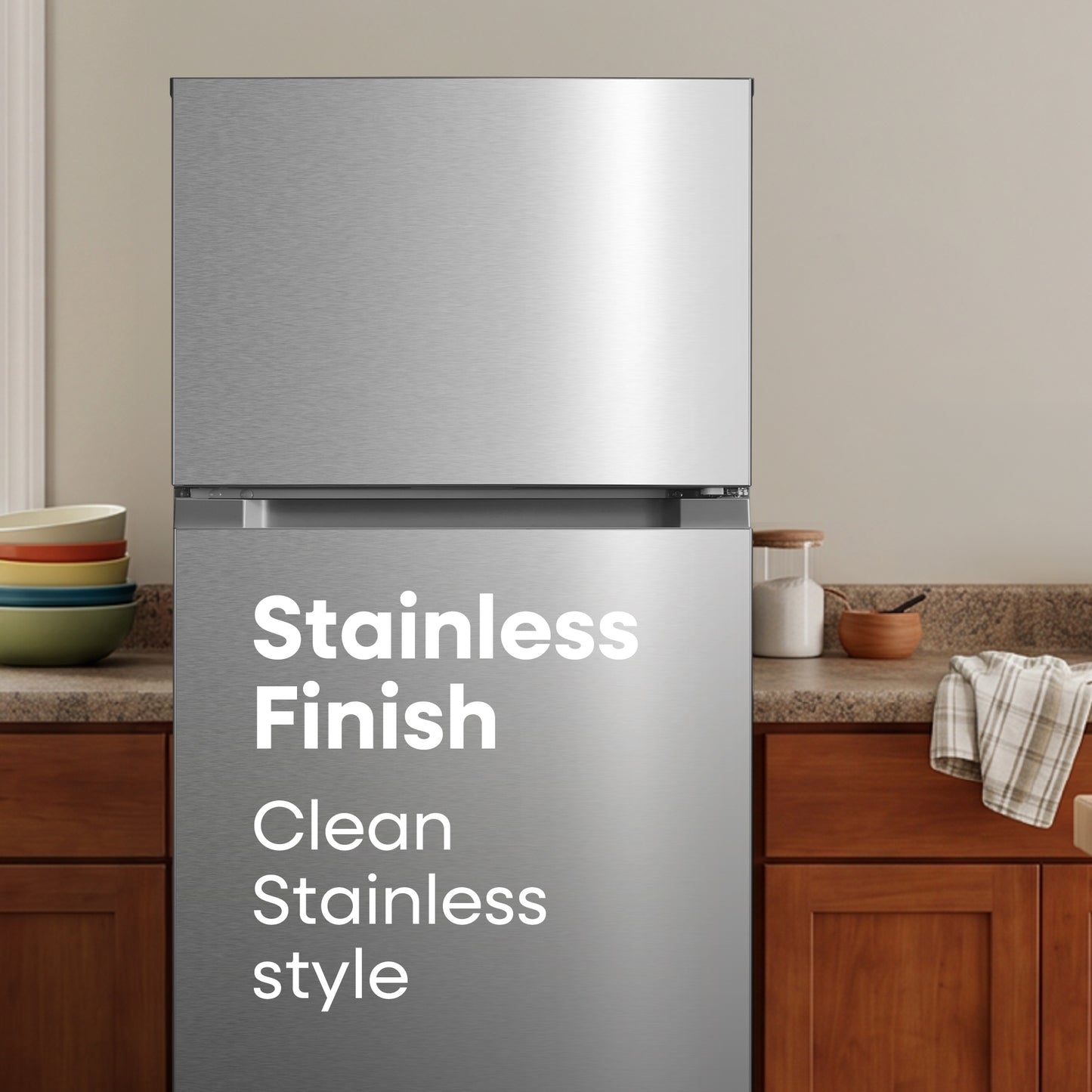 Element 16.0 cu. ft. Top Freezer Refrigerator - Stainless Steel, ENERGY STAR (ERT16CGDS)
