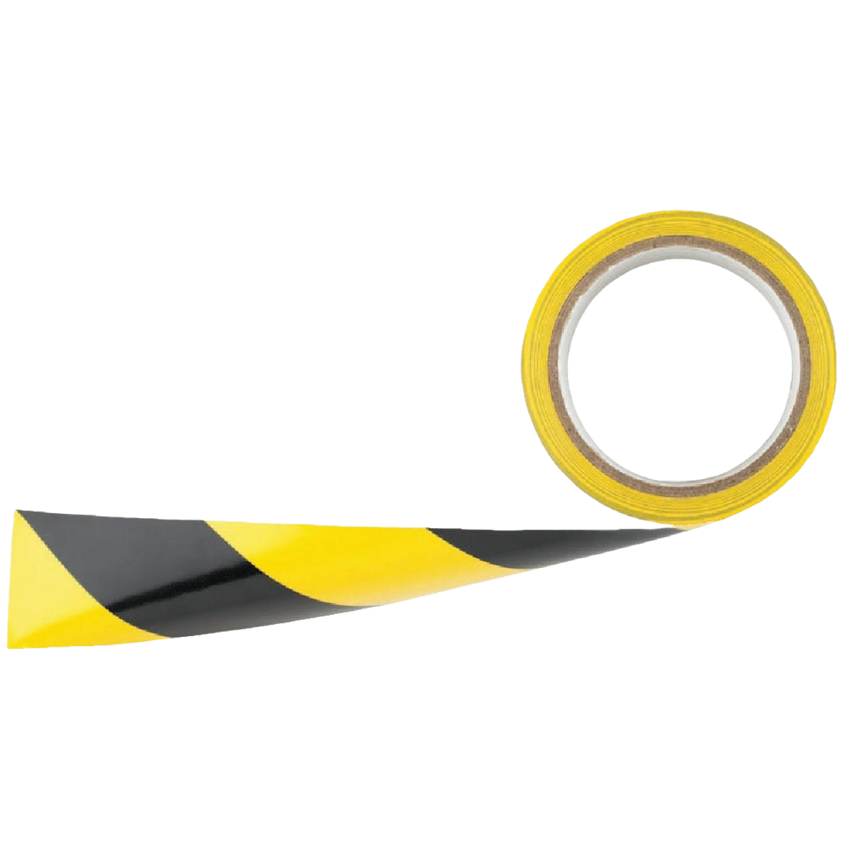 Yellow and black striped caution tape roll for marking hazardous areas in home improvement and tape collections under 50