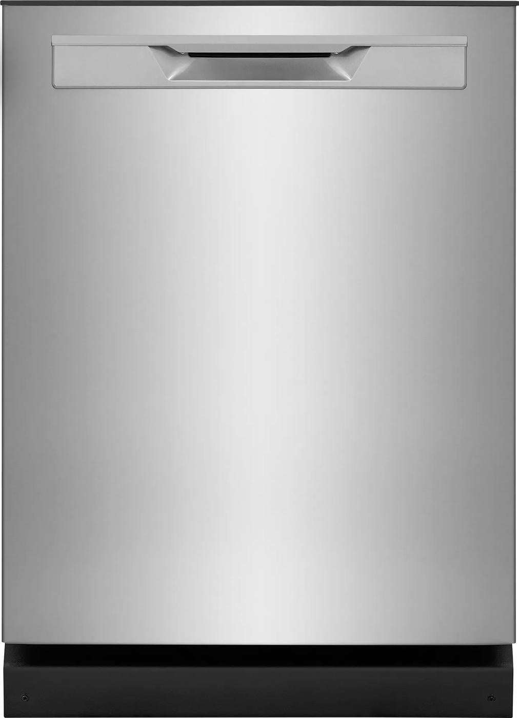 24-inch built-in stainless steel dishwasher with sleek integrated handle for kitchen and appliance collections