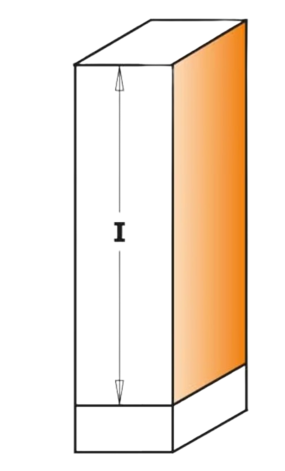 CMT Orange Tools D=1/4x1x3” Sc Double Bearing Spiral Flush Trim Bit