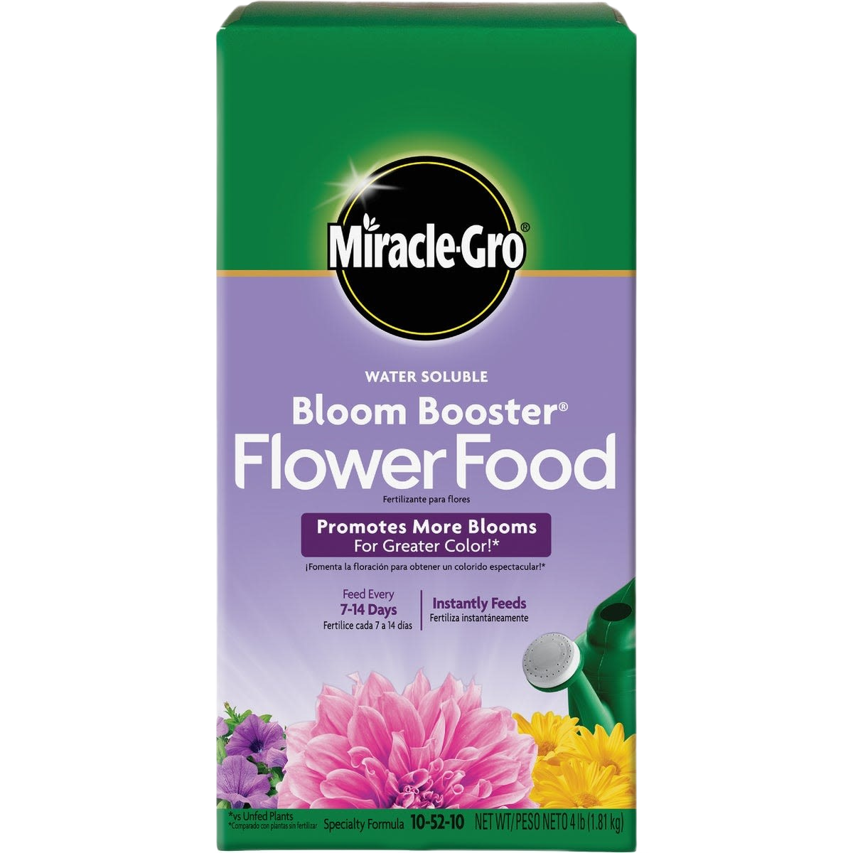Miracle-Gro water soluble bloom booster flower food in 4 lb bag for vibrant garden blooms and plant care under $50 collections