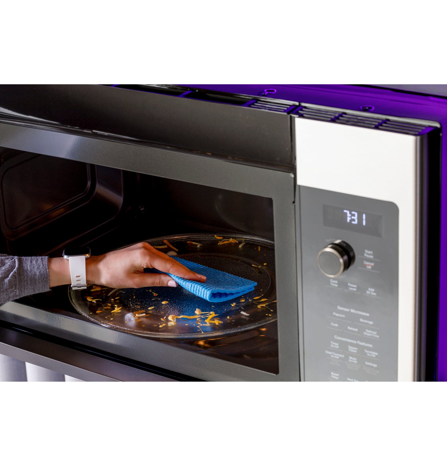 GE Profile™ 2.2 Cu. Ft. Over-the-Range Sensor Microwave Oven with Extendable Slide-Out Vent