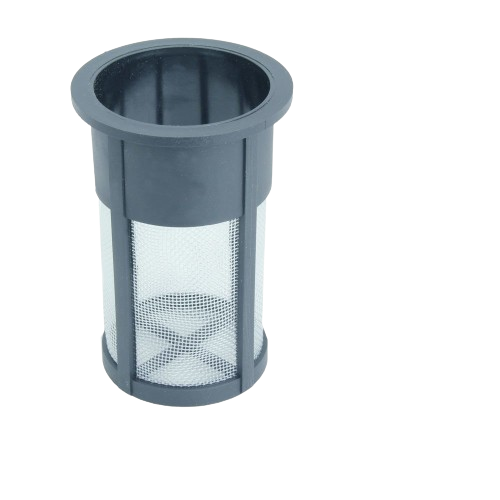 Black plastic strainer with fine metal mesh for filtration in John Deere parts and lubricants under $50 collection