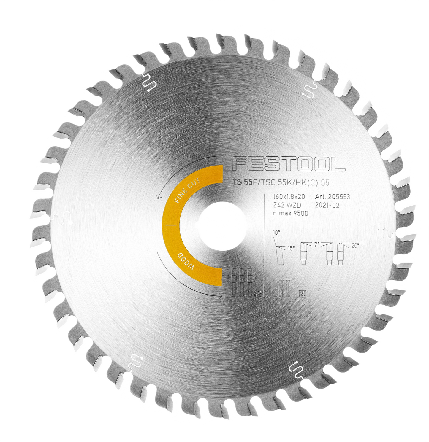 Fine cut circular saw blade with carbide teeth, designed for woodworking and power tool accessories use under $100 category