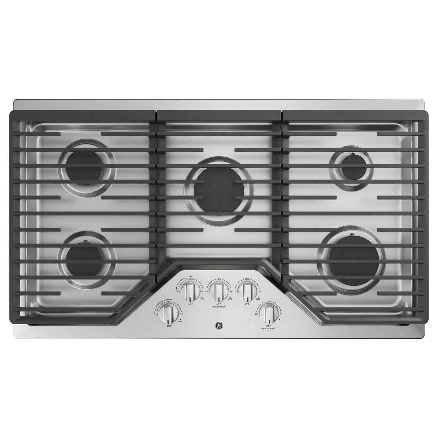 GE® 36" Built-In Gas Cooktop with 5 Burners and Dishwasher Safe Grates