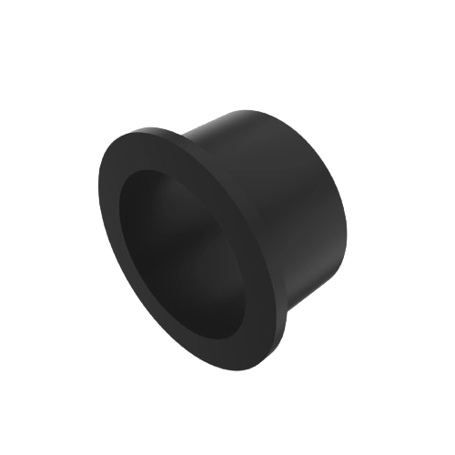 Black cylindrical bushing component for machinery or tools, used in home improvement and repair applications