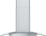 Curved Glass Chimney Island Hood 30" 600 CFM 3 Speed ACT