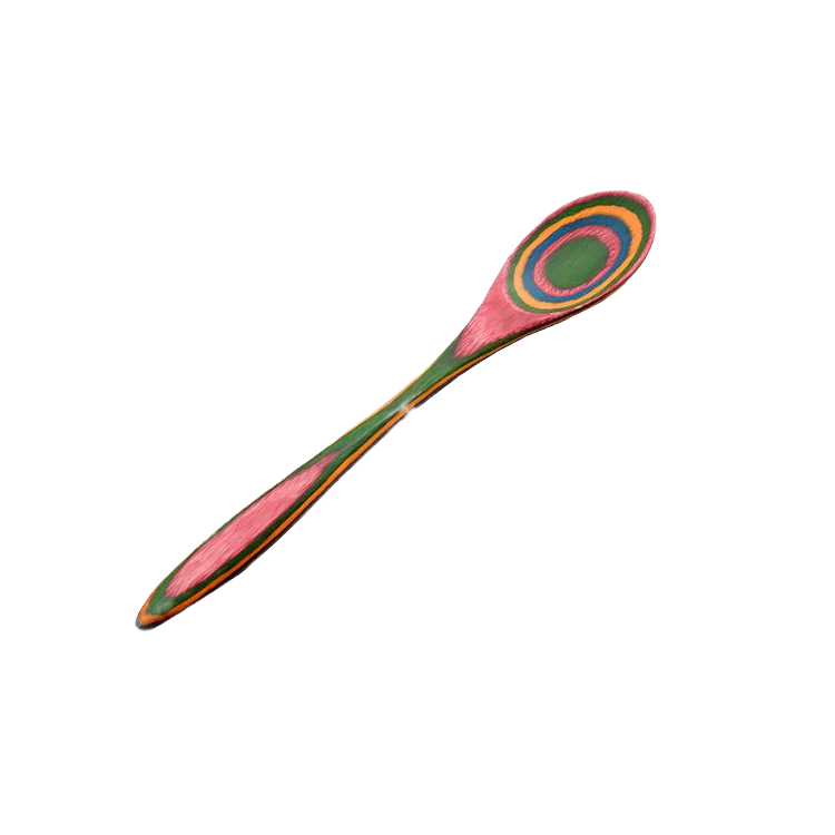 Laminated Pakka hardwood mini spoon with vibrant rainbow colors for kitchen utensils and cooking gadgets under $50