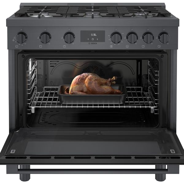 800 Series, Gas Freestanding Range, 36'', Black Stainless Steel