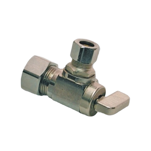 Compact metal angle valve with compression fittings for plumbing and home improvement under $50 collections