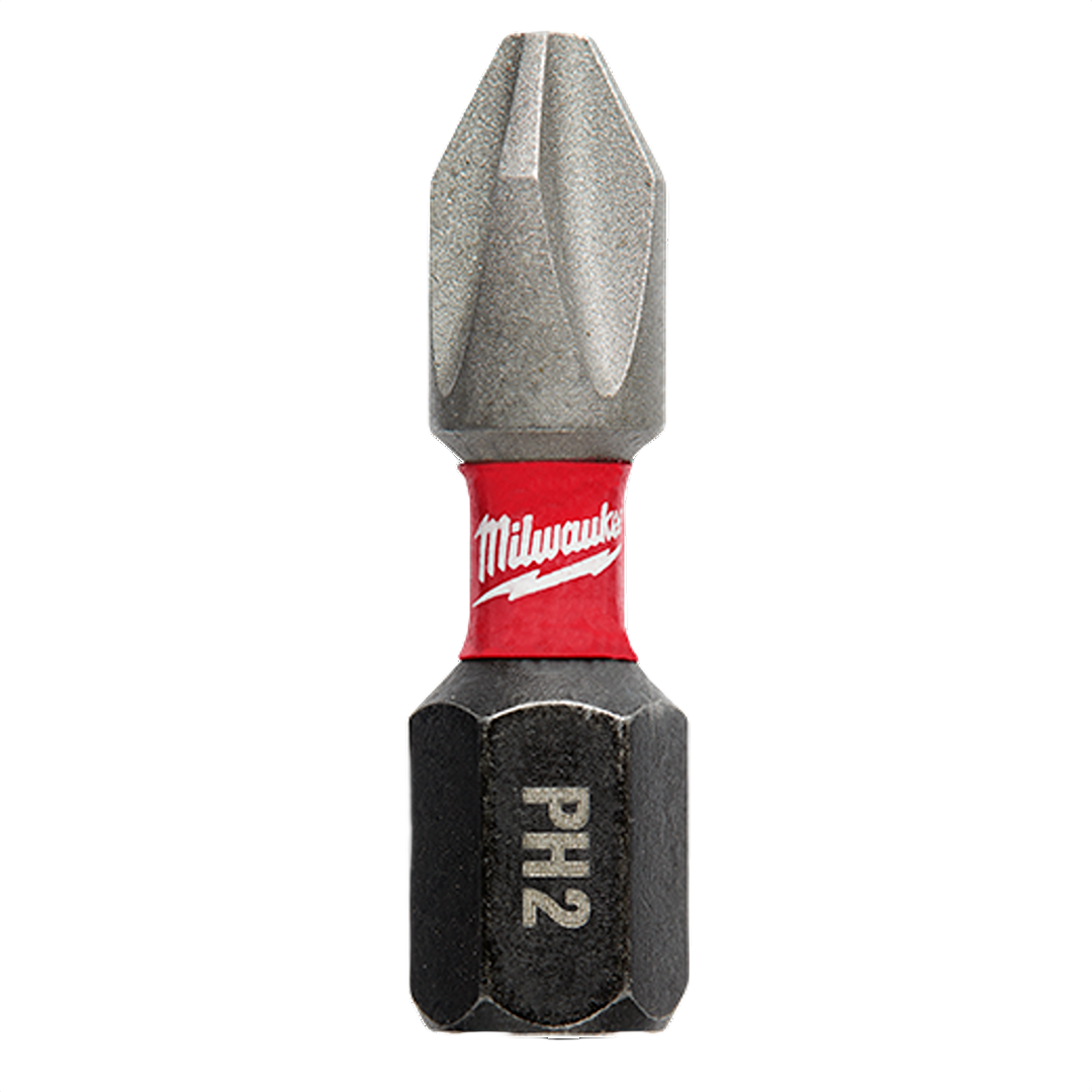 Phillips screwdriver bit with red band and PH2 marking, part of Milwaukee tool accessories collection under $50