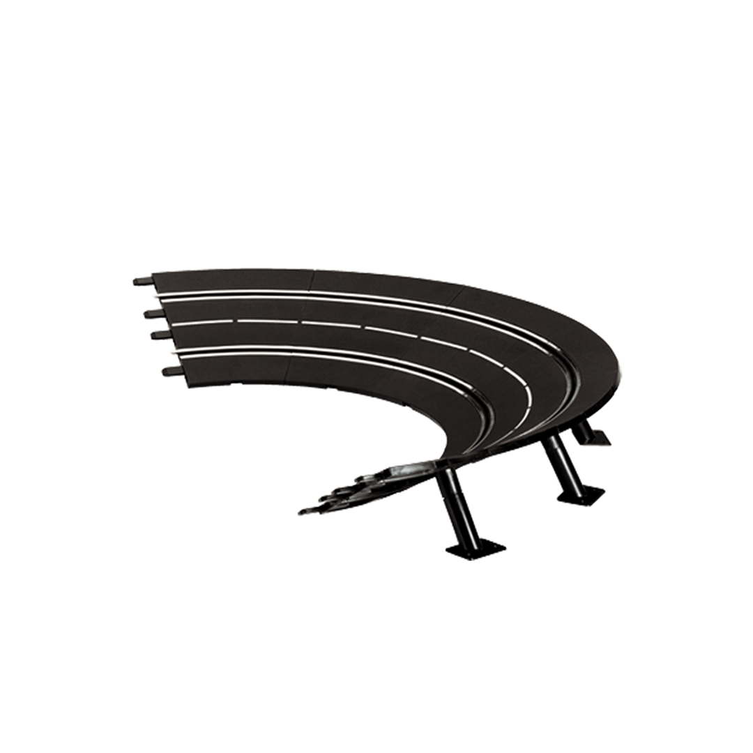 Set of six black 30-degree high banked curve track pieces with supports for Carrera Toys in Vehicles & Remote Controlled Toys collection