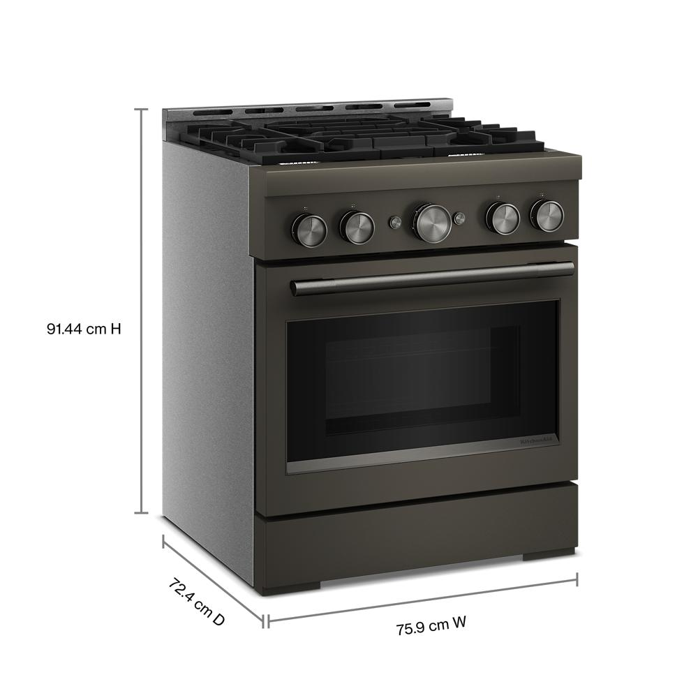 KitchenAid® 30-Inch 4 Burner Commercial-Style Gas Range with No Preheat Air Fry Mode